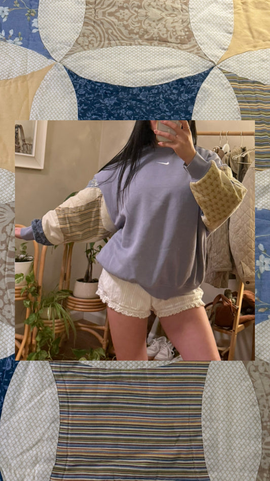 sweater (periwinkle patchwork)