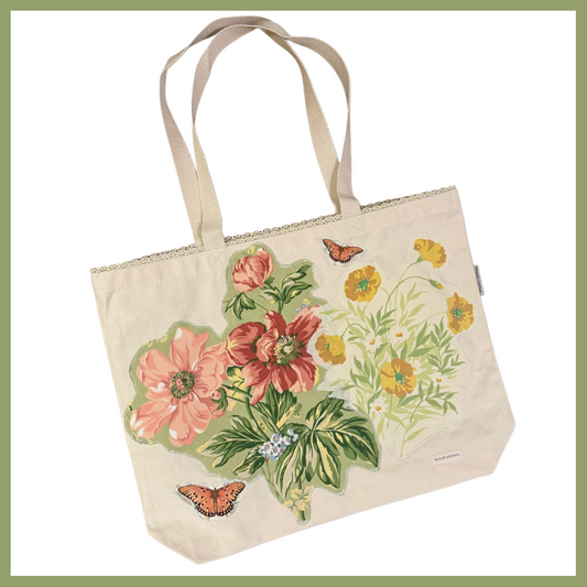 appliqué tote (garden #2)