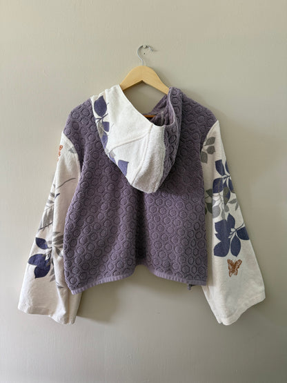 towel hoodie (lavender butterfly)