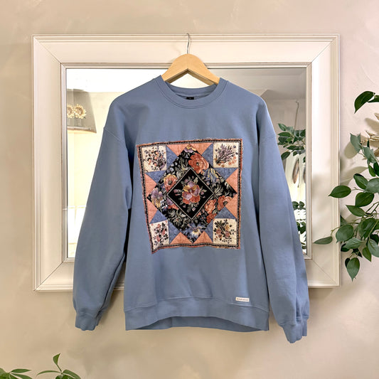 sweater (floral quilt square)