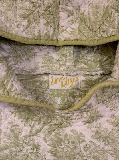 appliqué quilt hoodie (toile garden)