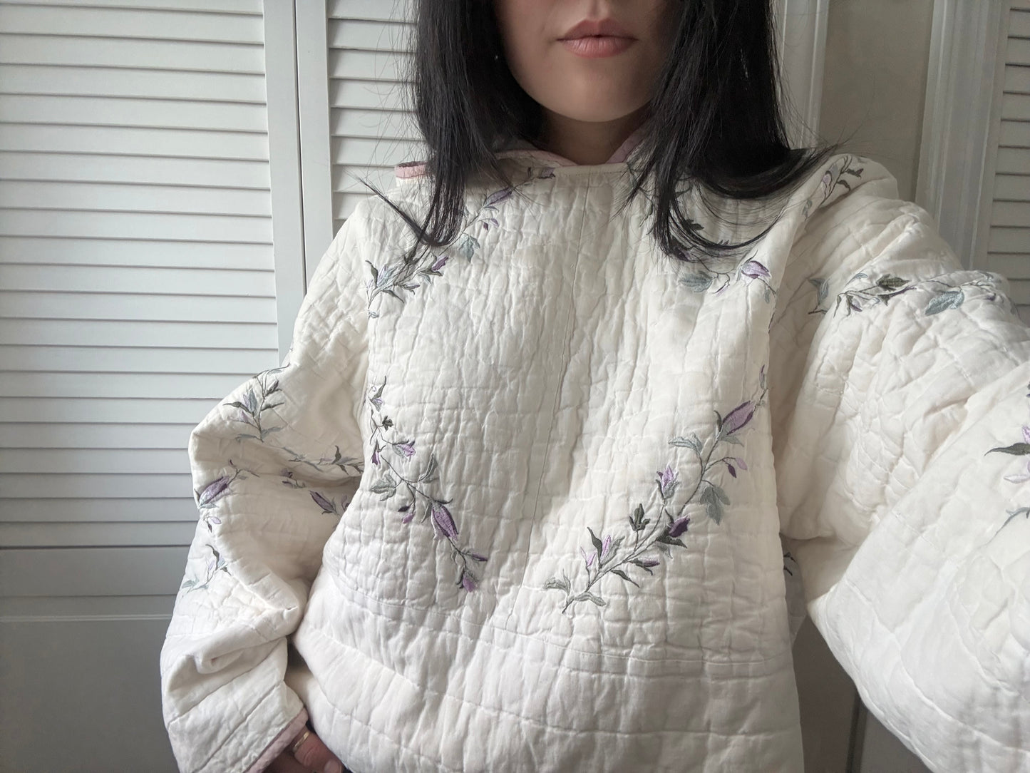 quilt hoodie (lilac sage)