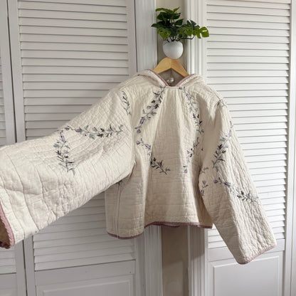 quilt hoodie (lilac sage)