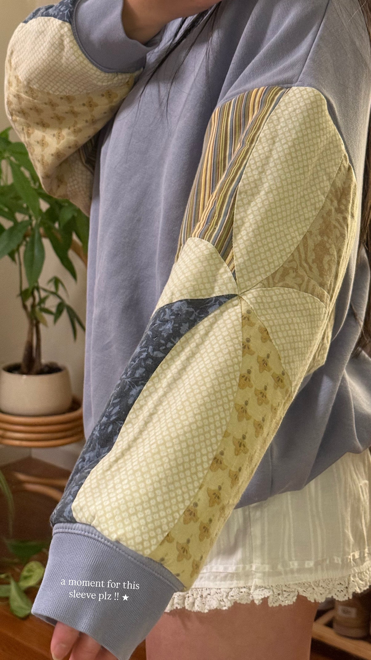 sweater (periwinkle patchwork)