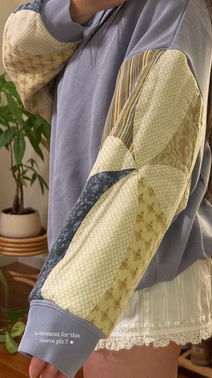 sweater (periwinkle patchwork)