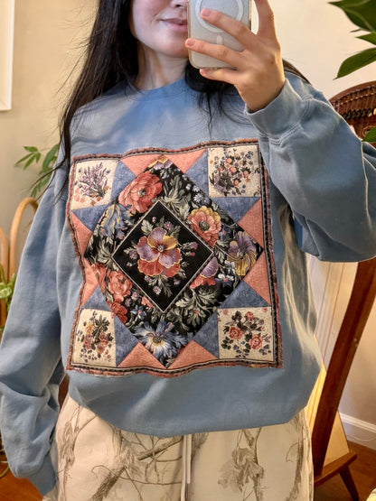 sweater (floral quilt square)