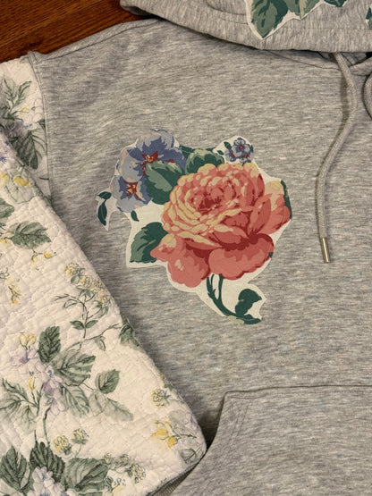 appliqué hoodie (summer rose)