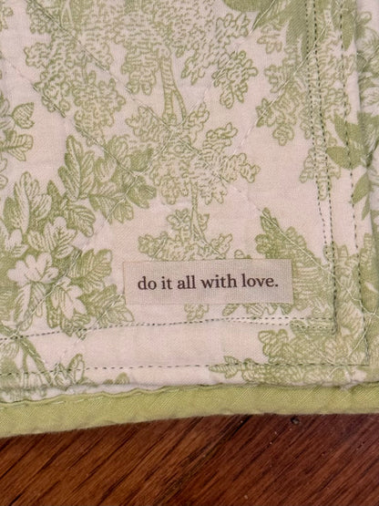 appliqué quilt hoodie (toile garden)