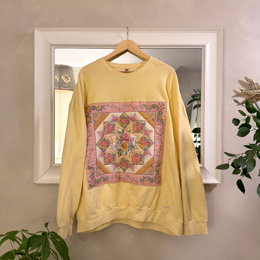 sweater (lemon raspberry quilt)