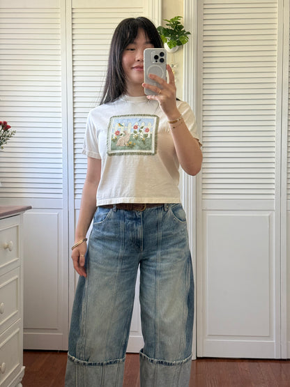 crop tee (garden bunny)