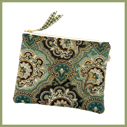 medium pouch (golden paisley)