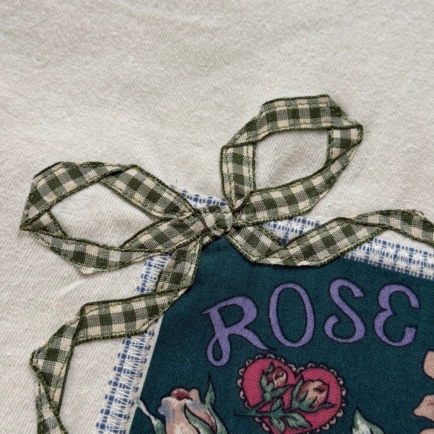 bow crop tee (rose)