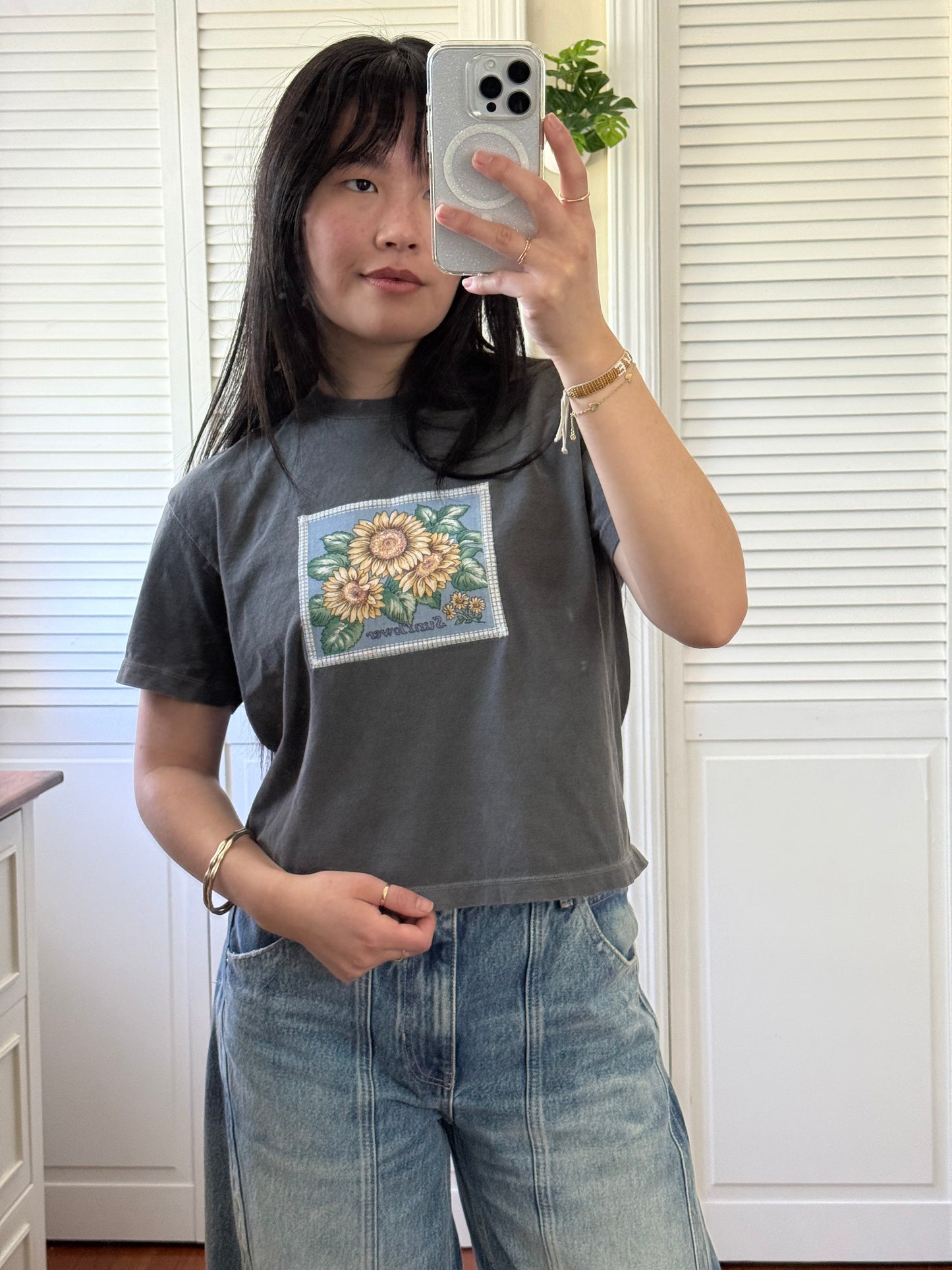 crop tee (sunflower)