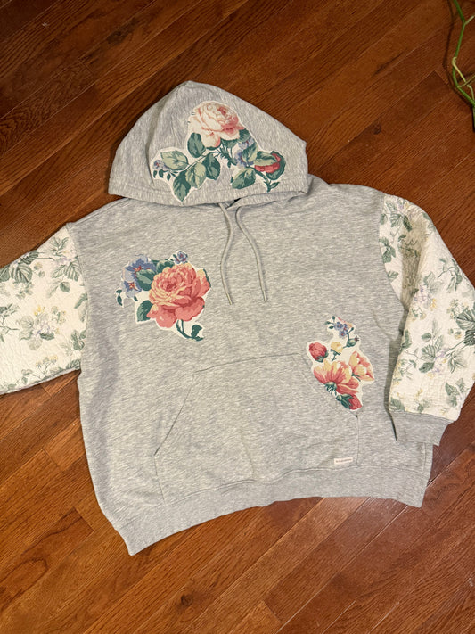 appliqué hoodie (summer rose)