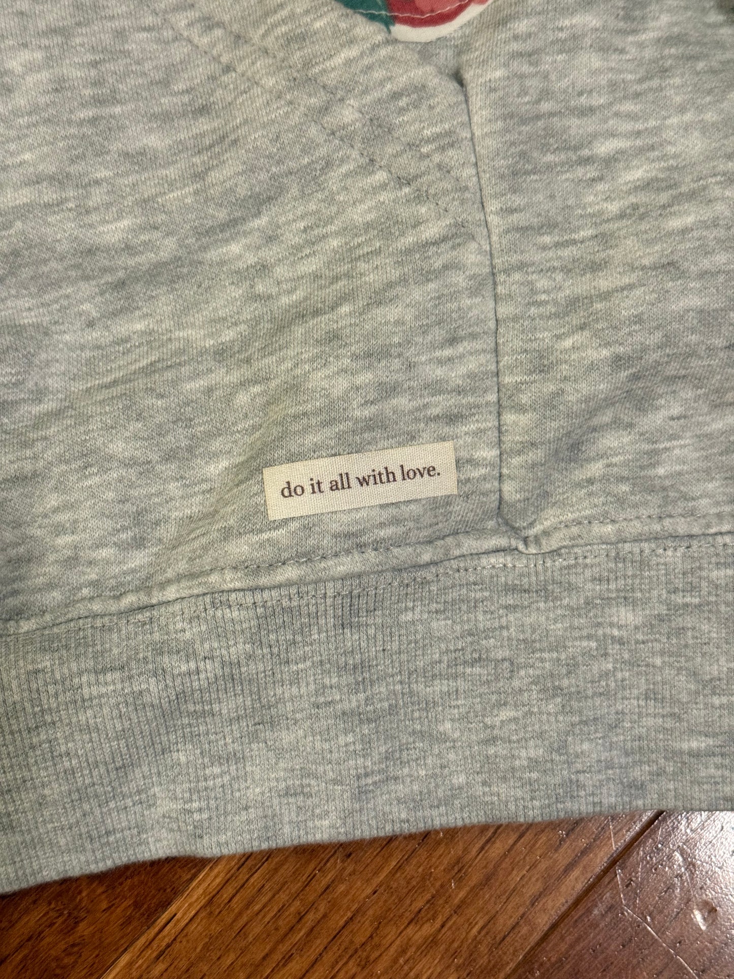 appliqué hoodie (summer rose)