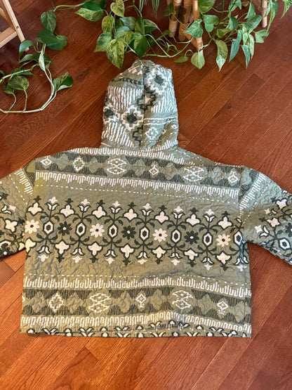 hoodie (mossy folk print)