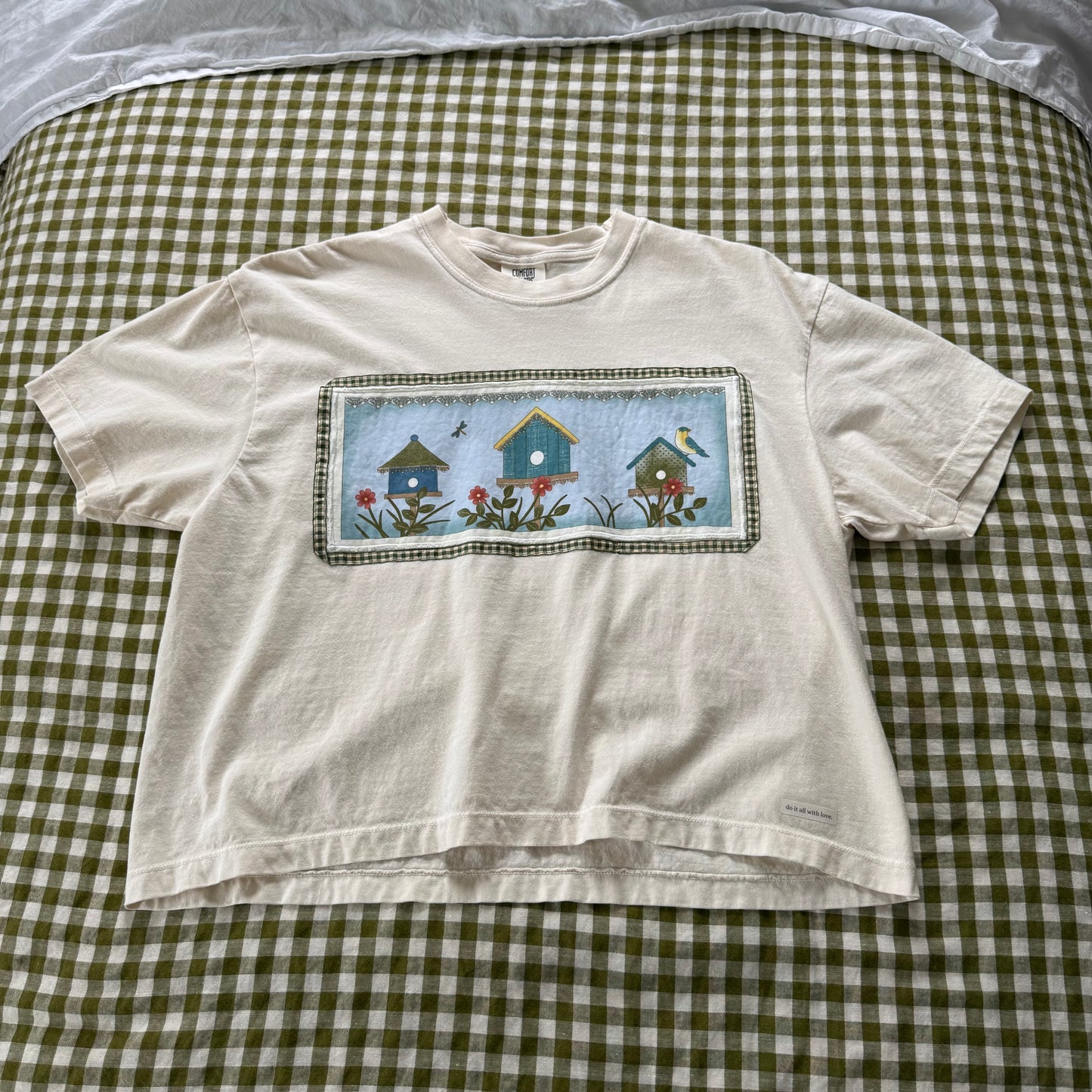 crop tee (bird houses)