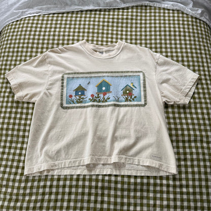 crop tee (bird houses)