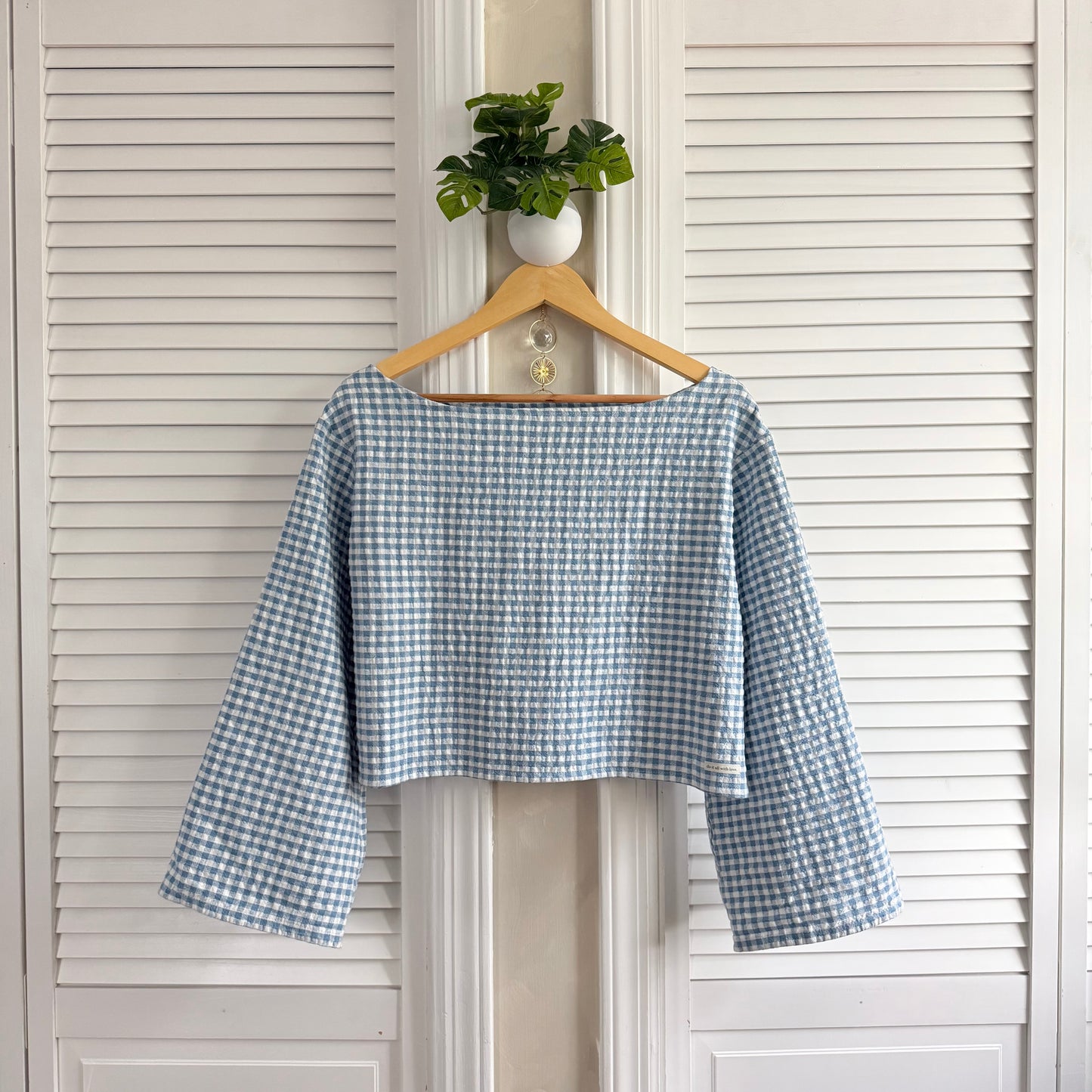 seersucker long sleeve (summer blue)