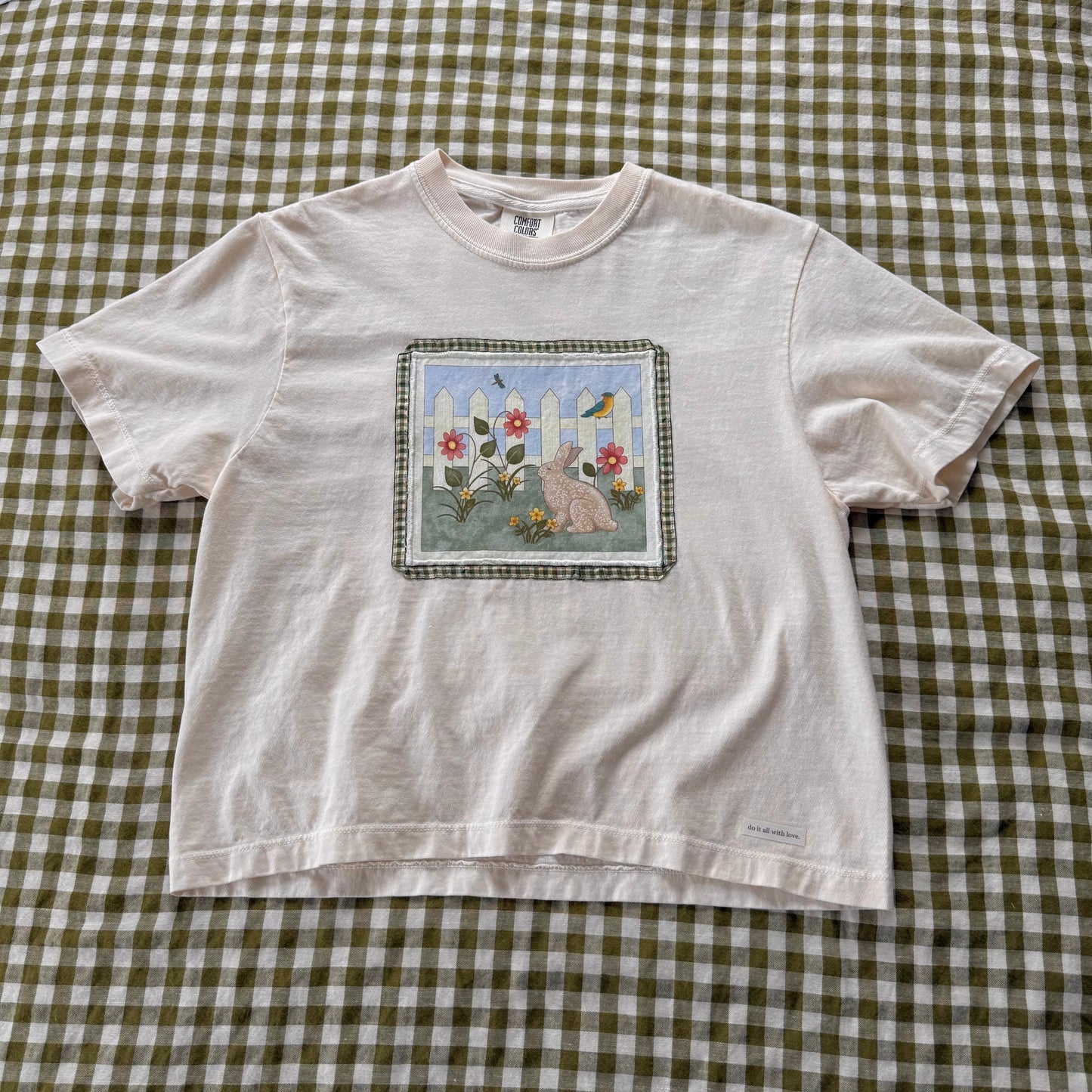 crop tee (garden bunny)