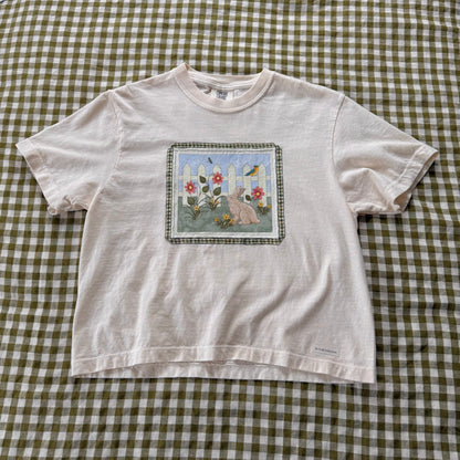 crop tee (garden bunny)