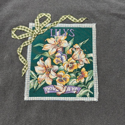 bow crop tee (lily)