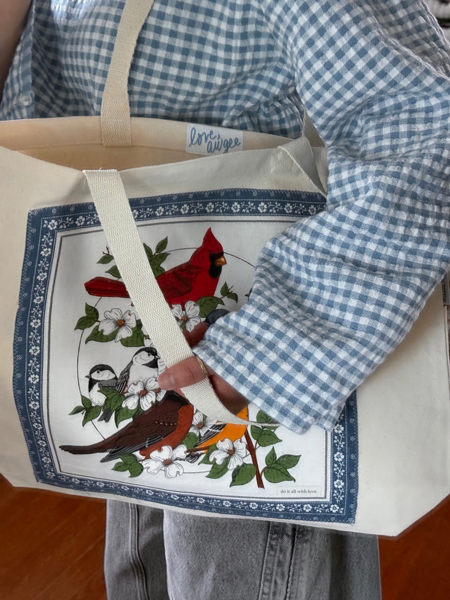 organic cotton tote (birdie)