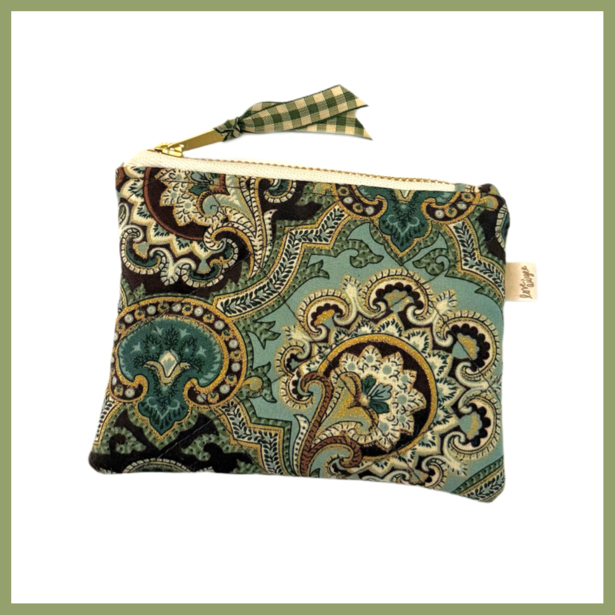 small pouch (golden paisley)