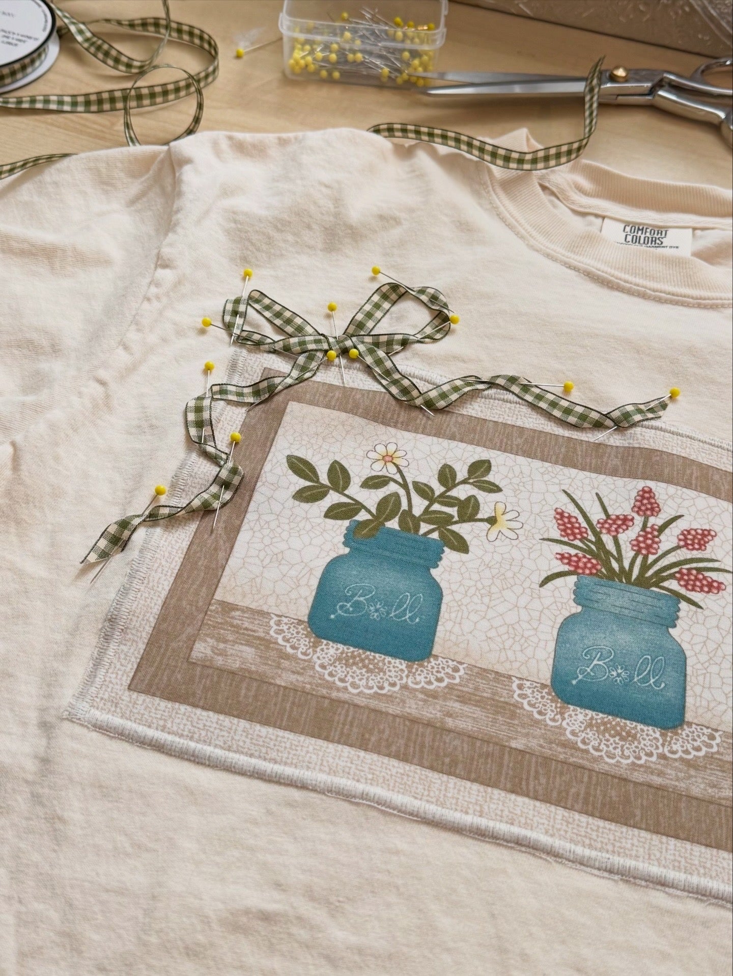 bow crop tee (mason jar bouquets)