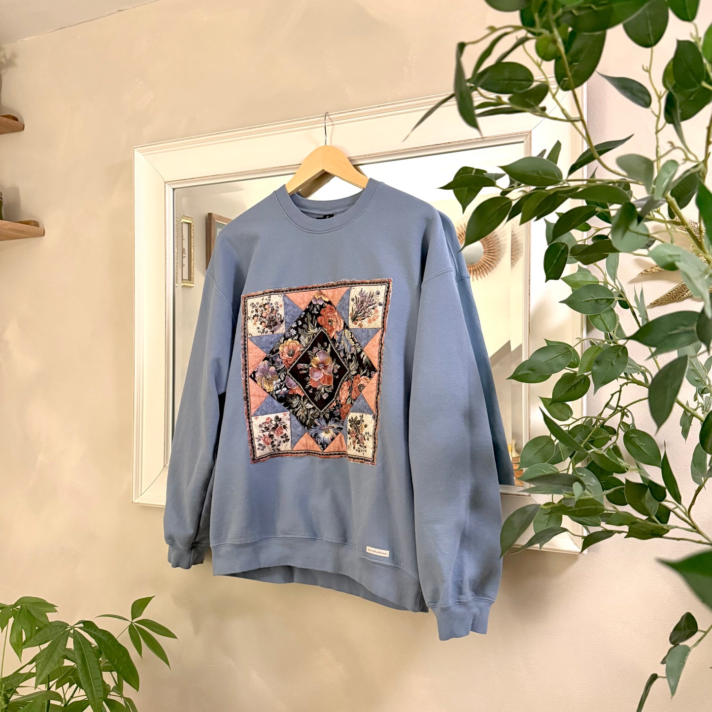 sweater (floral quilt square)