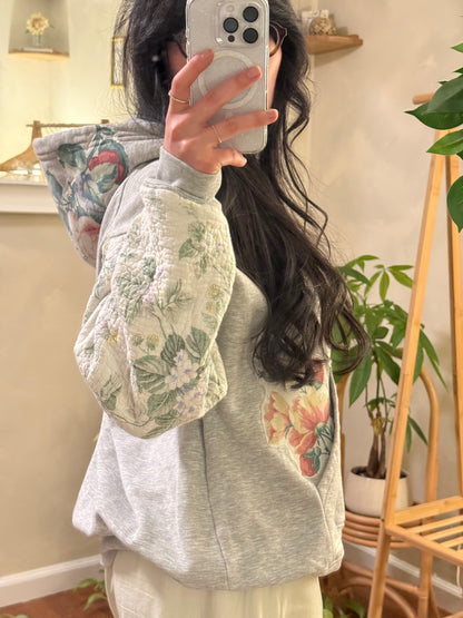 appliqué hoodie (summer rose)