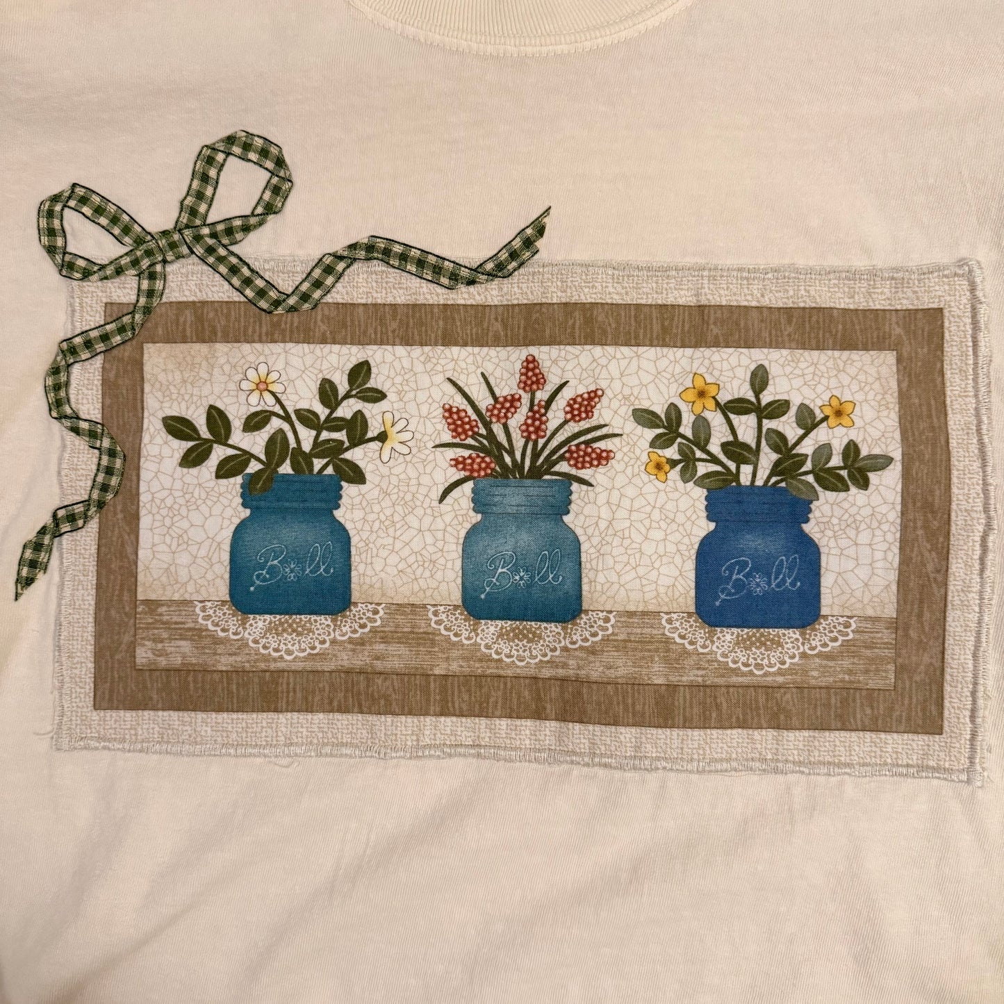 bow crop tee (mason jar bouquets)