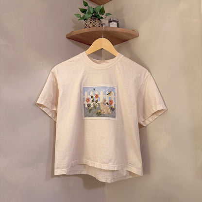 crop tee (garden scene)