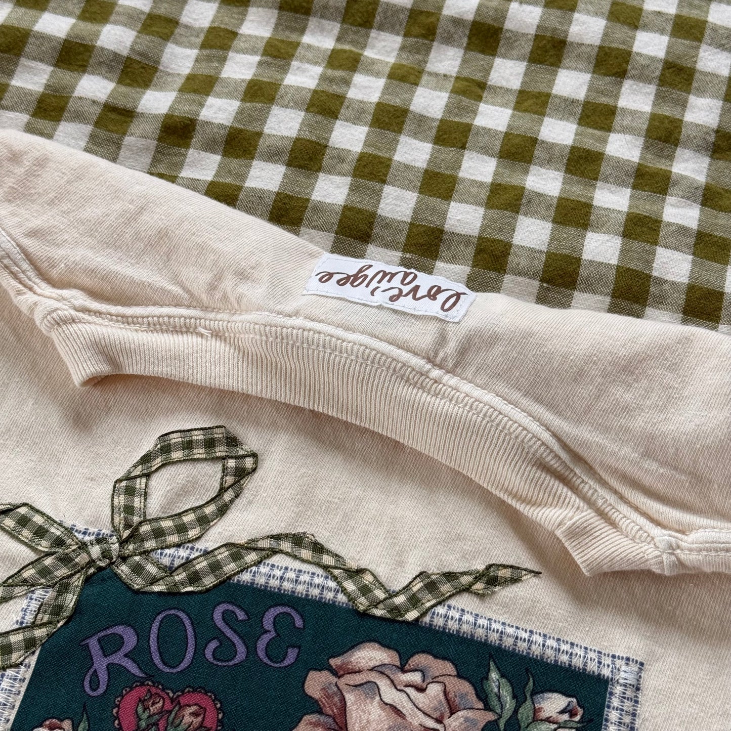bow crop tee (rose)