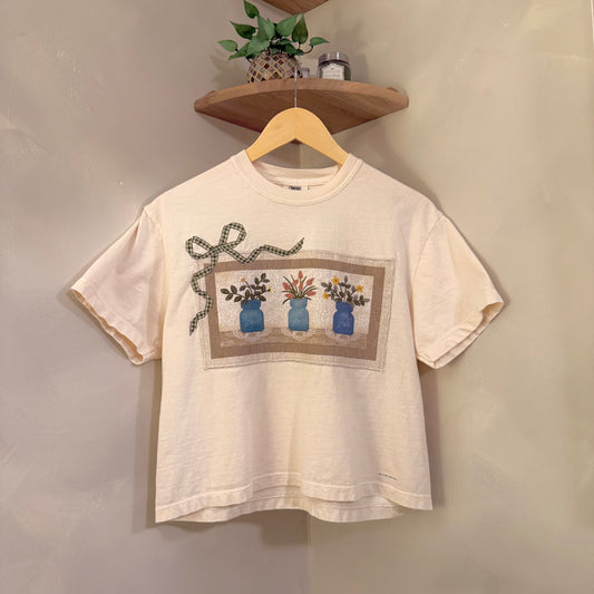 bow crop tee (mason jar bouquets)