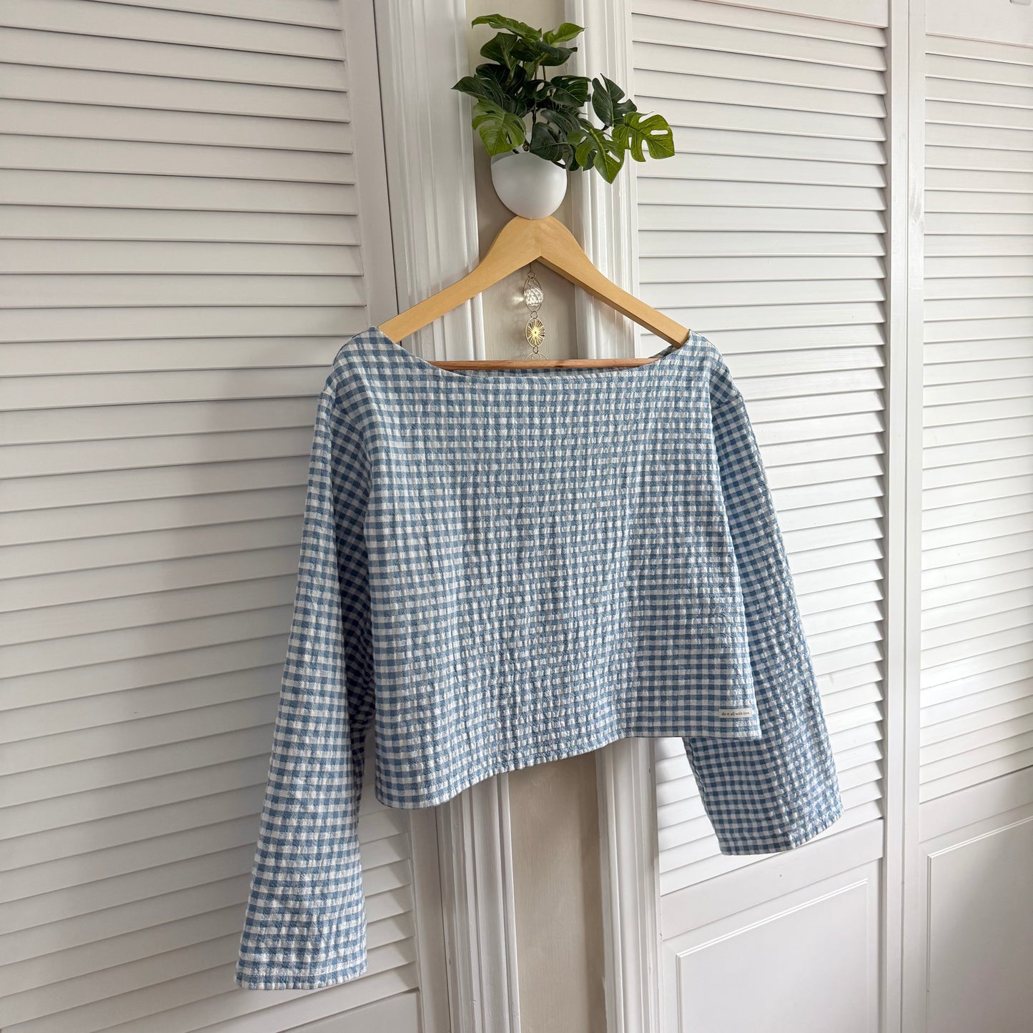 seersucker long sleeve (summer blue)