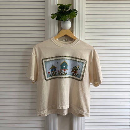 crop tee (bird houses)