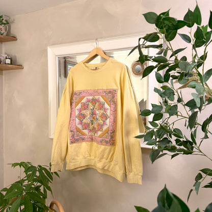 sweater (lemon raspberry quilt)
