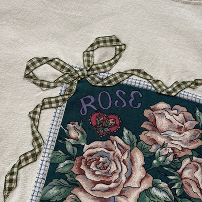 bow crop tee (rose)
