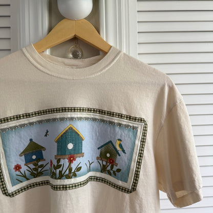 crop tee (bird houses)