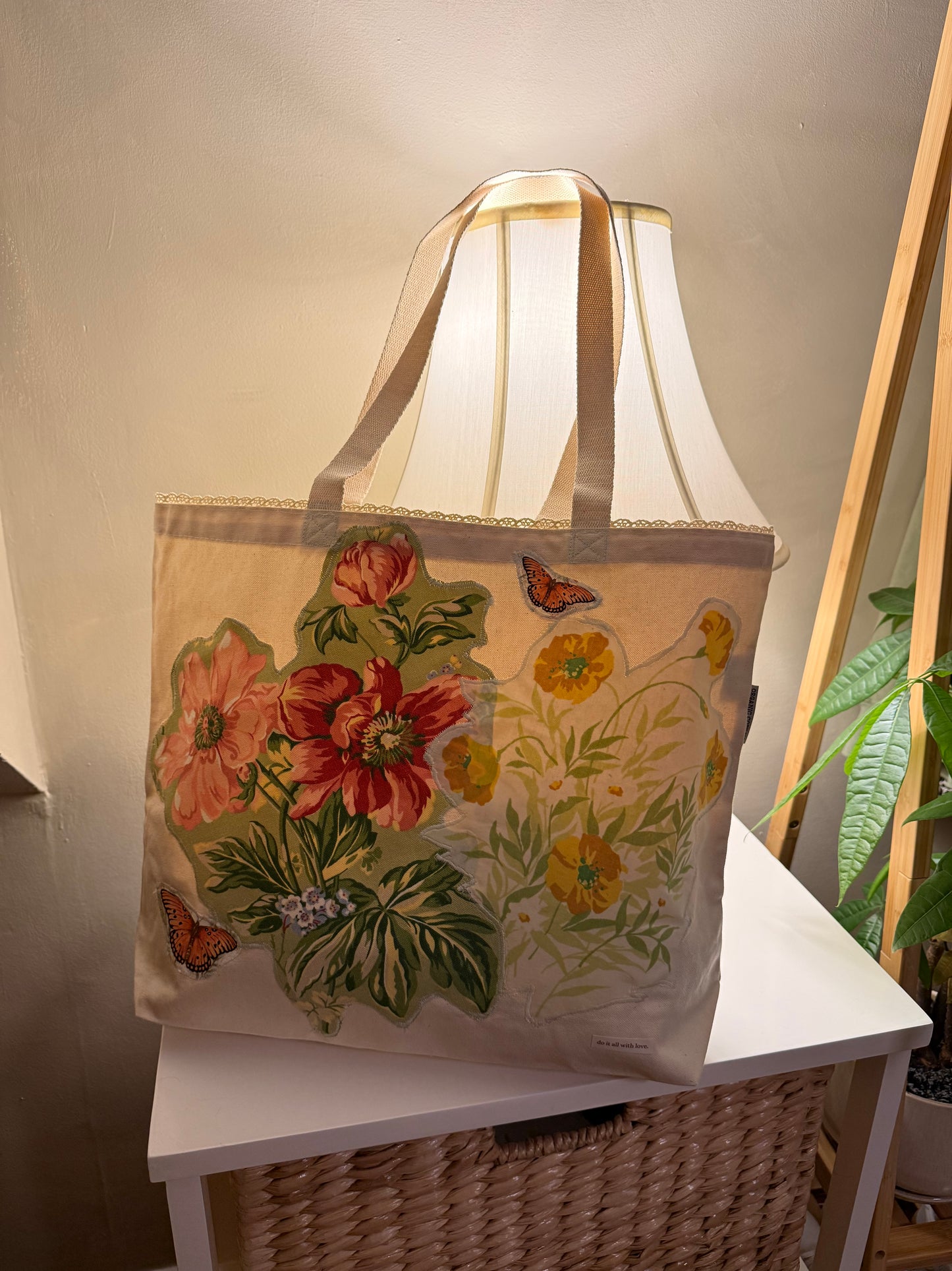 appliqué tote (garden #2)