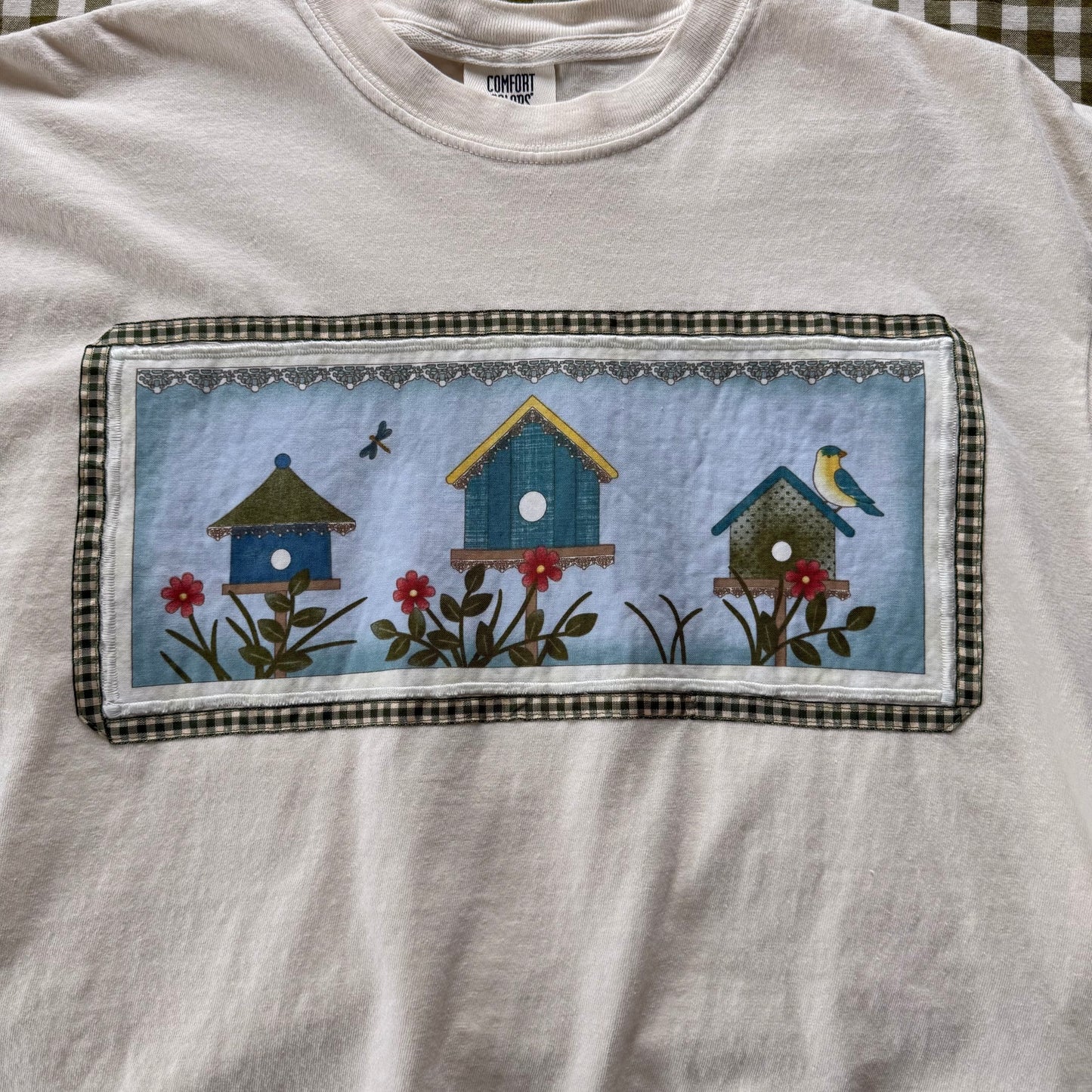 crop tee (bird houses)