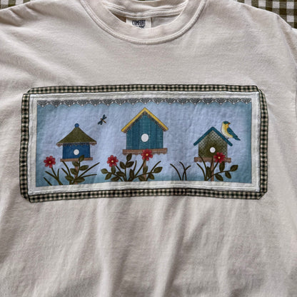 crop tee (bird houses)