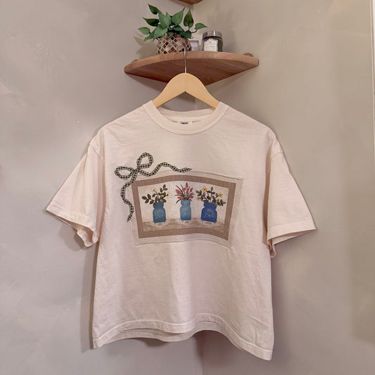 bow crop tee (mason jar bouquets)