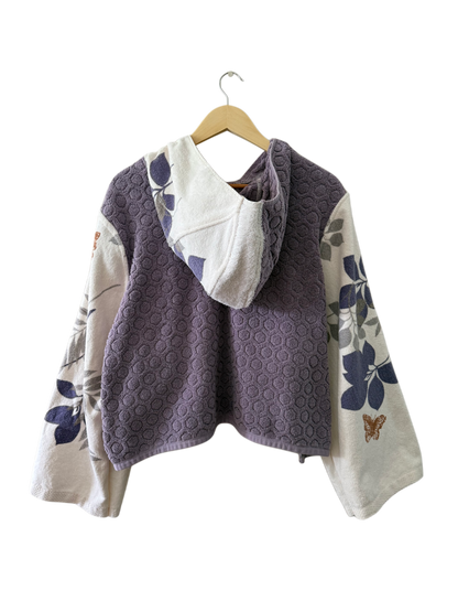 towel hoodie (lavender butterfly)