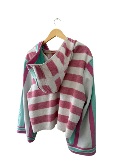 towel hoodie (candy stripe)