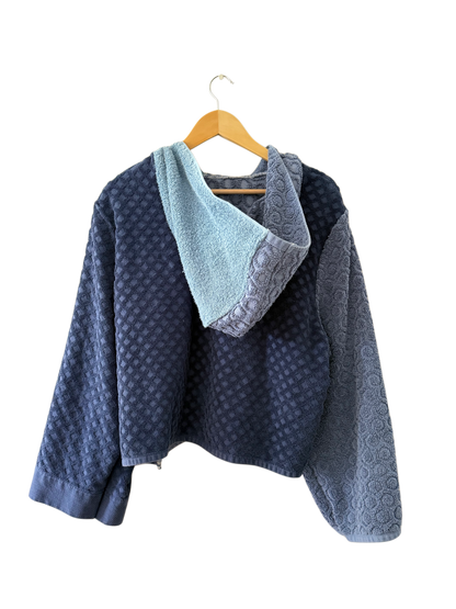 towel hoodie (true blue)