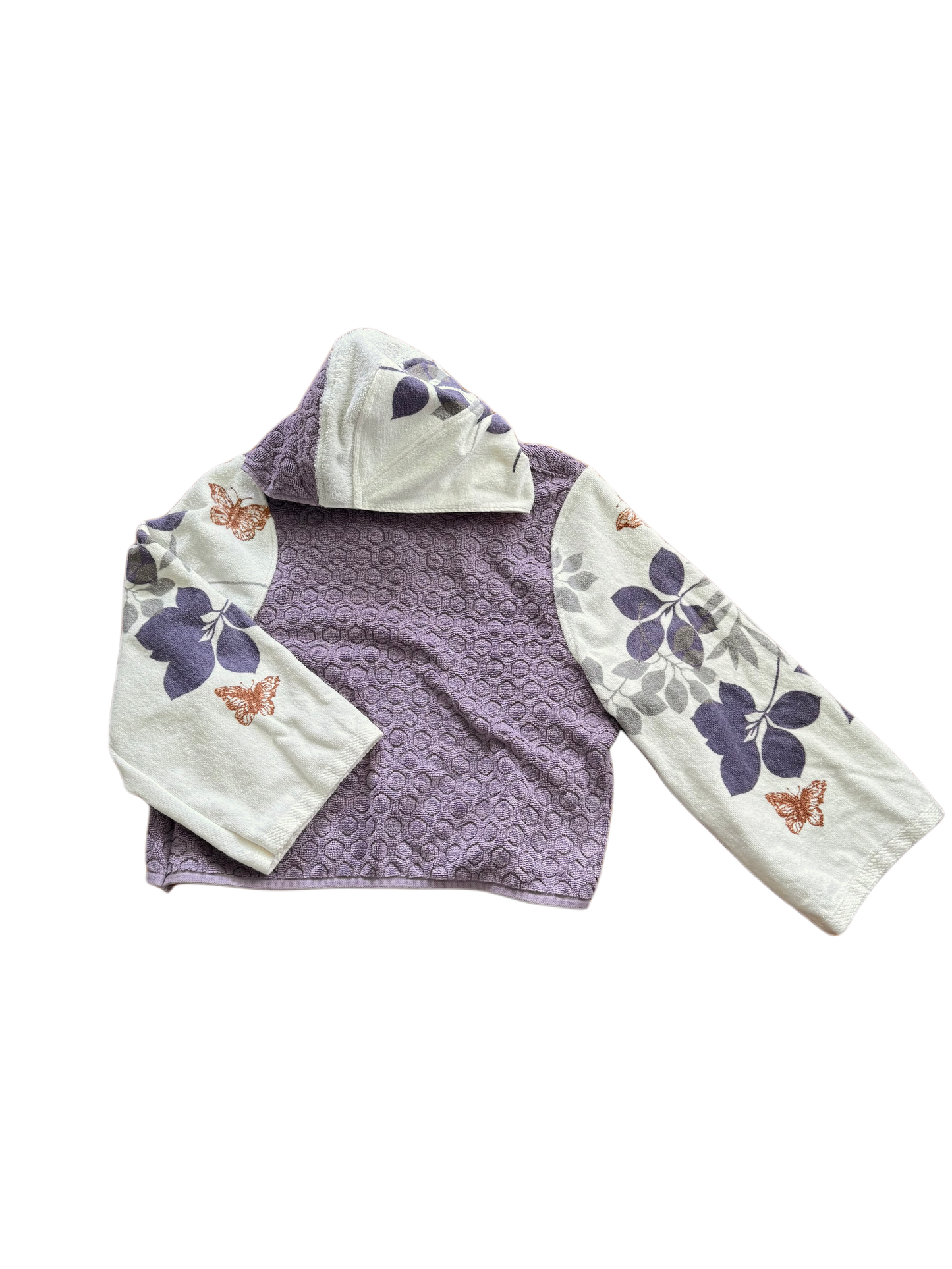 towel hoodie (lavender butterfly)