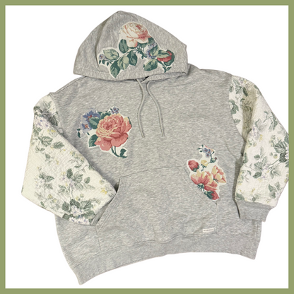 appliqué hoodie (summer rose)