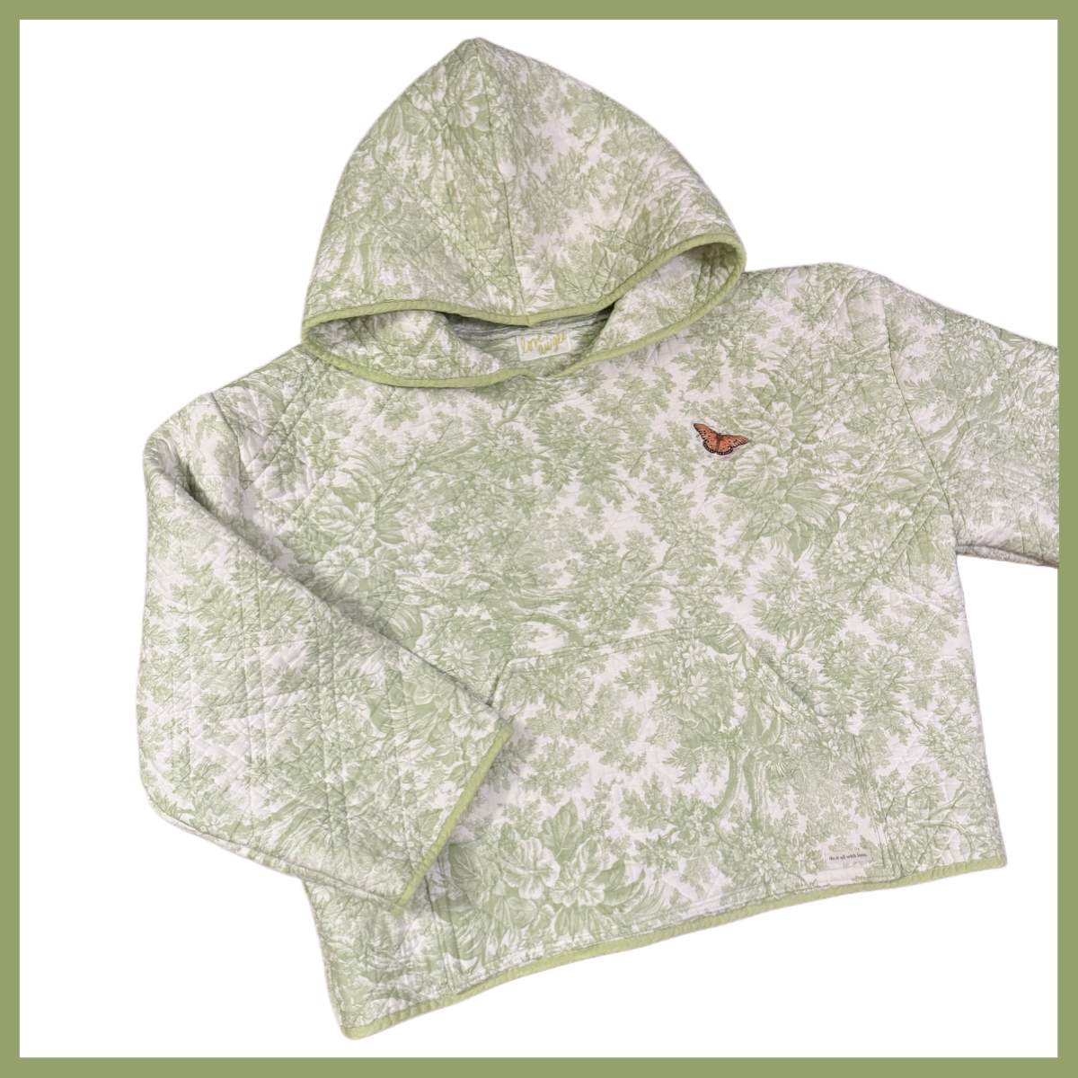 appliqué quilt hoodie (toile garden)